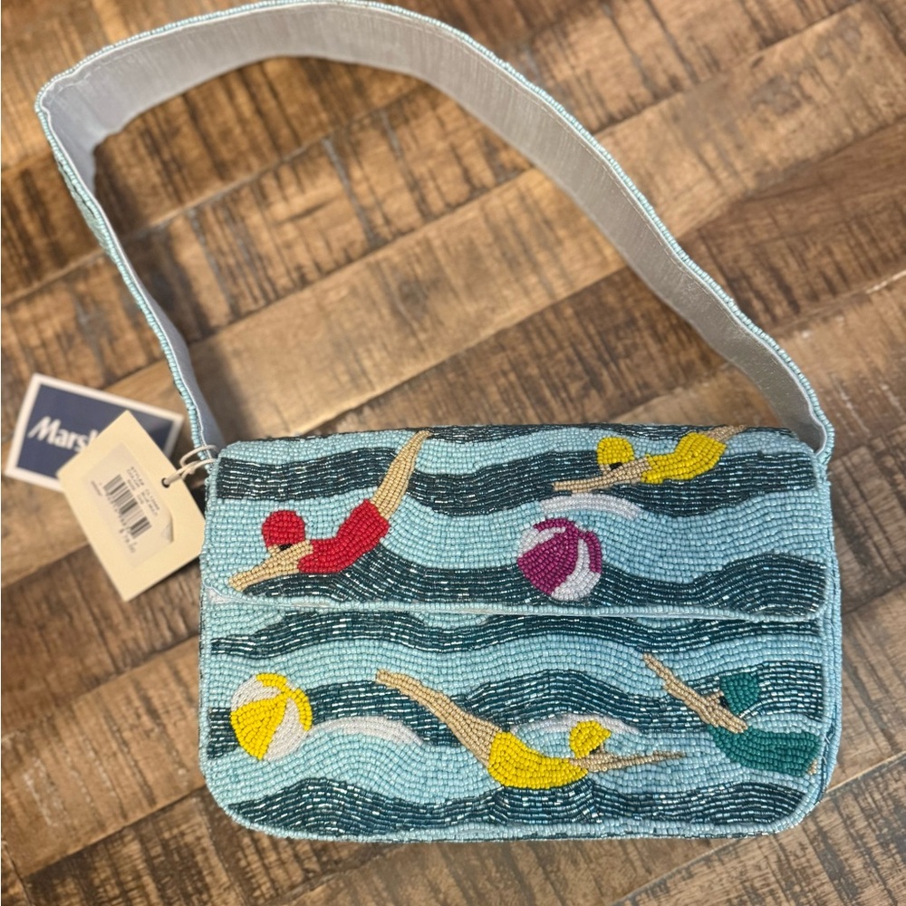 NWT viral Marshall’s Beaded Sol Mer swimmer bag